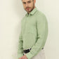 Green Striped Regular Fit Formal Shirt | JadeBlue