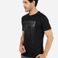 Black Printed Slim Fit T-Shirt | Greenfibre