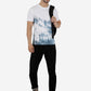 White Printed Slim Fit T-Shirt | Greenfibre