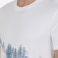 White Printed Slim Fit T-Shirt | Greenfibre