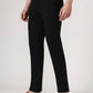 Black Solid Neo Fit Casual Trouser | Greenfibre
