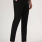 Black Solid Neo Fit Casual Trouser | Greenfibre