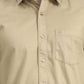 Beige Solid Smart Fit Semi Casual Shirt | Greenfibre