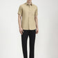 Beige Solid Smart Fit Semi Casual Shirt | Greenfibre