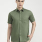 Green Solid Smart Fit Semi Casual Shirt | Greenfibre