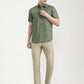 Green Solid Smart Fit Semi Casual Shirt | Greenfibre