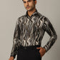 Brown Printed Slim Fit Party Wear Shirt | Wyre