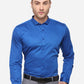 Royal Blue Solid Slim Fit Party Wear Shirt | Greenfibre