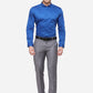 Royal Blue Solid Slim Fit Party Wear Shirt | Greenfibre