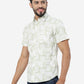 Green Printed Slim Fit Casual Shirt | Greenfibre