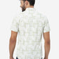 Green Printed Slim Fit Casual Shirt | Greenfibre