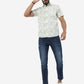 Green Printed Slim Fit Casual Shirt | Greenfibre