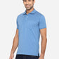 Federal Blue Solid Slim Fit Polo T-Shirt | Greenfibre