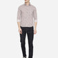 Ice Grey Printed Slim Fit Semi Casual Shirt | Greenfibre