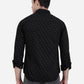 Jet Black Printed Slim Fit Semi Casual Shirt | Greenfibre