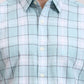 White & Blue Checked Slim Fit Casual Shirt | Greenfibre