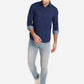 Denim Blue Solid Slim Fit Semi Casual Shirt | Greenfibre