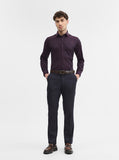 Navy Blue Solid Super Slim Fit Formal Trouser | Greenfibre