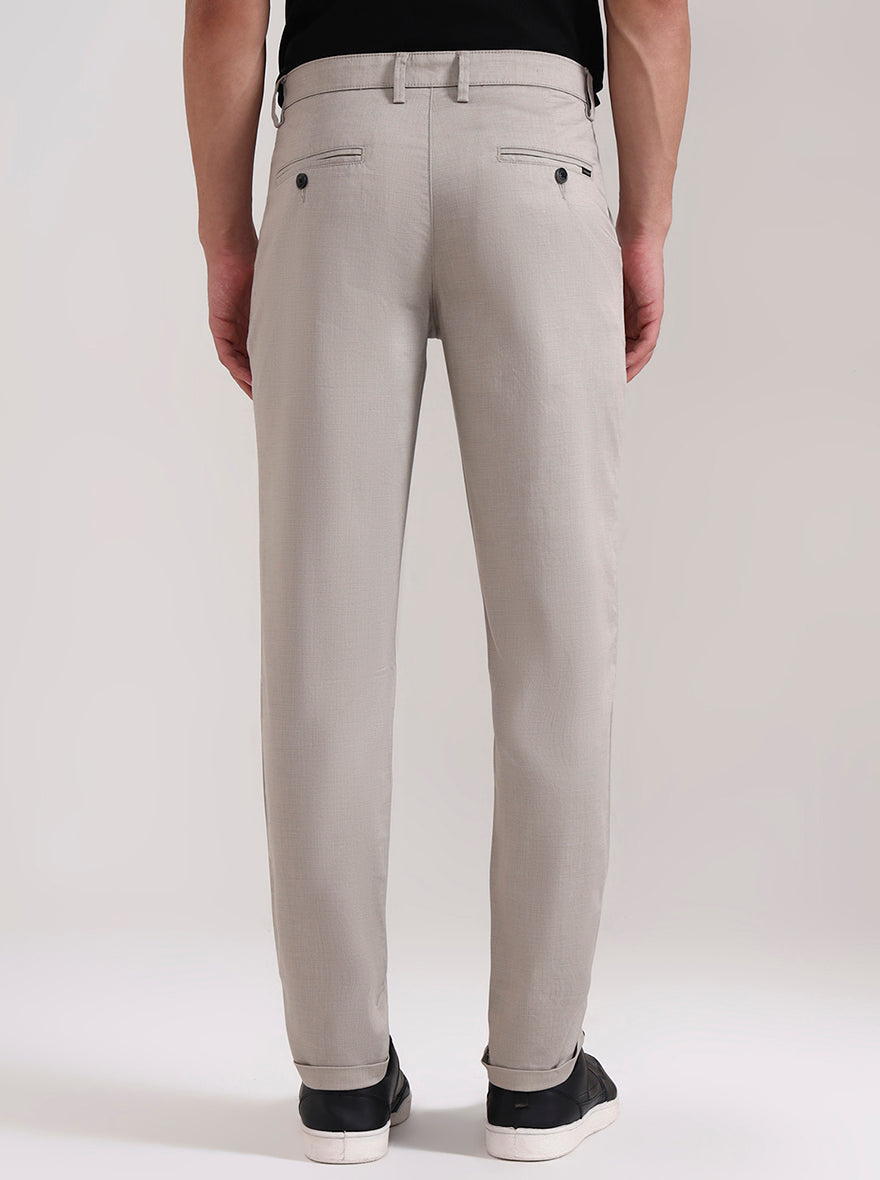 Light Pista Solid Neo Fit Casual Trouser | Greenfibre