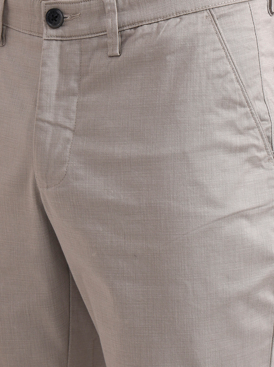 Light Pista Solid Neo Fit Casual Trouser | Greenfibre