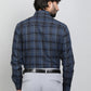 Blue Checked Slim Fit Formal Shirt | Metal