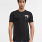 Black Printed Slim Fit T-Shirt | Greenfibre