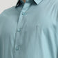 Mint Green Solid Slim Fit Casual Shirt | Greenfibre