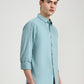 Mint Green Solid Slim Fit Casual Shirt | Greenfibre