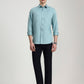Mint Green Solid Slim Fit Casual Shirt | Greenfibre