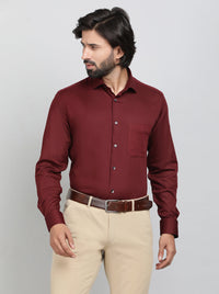 Maroon Solid Slim Fit Party Wear Shirt | Greenfibre