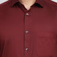 Maroon Solid Slim Fit Party Wear Shirt | Greenfibre