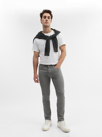 Stale Grey Solid Narrow Fit Jeans | Greenfibre