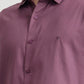 Purple Solid Slim Fit Casual Shirt | Greenfibre