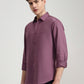 Purple Solid Slim Fit Casual Shirt | Greenfibre
