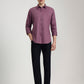 Purple Solid Slim Fit Casual Shirt | Greenfibre