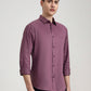 Purple Solid Slim Fit Casual Shirt | Greenfibre