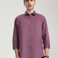Purple Solid Slim Fit Casual Shirt | Greenfibre