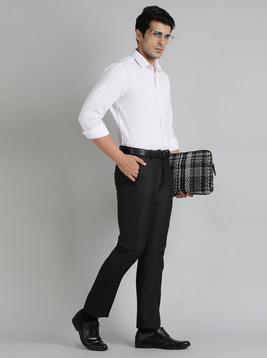 White Solid Slim Fit Party Wear Shirt | Greenfibre