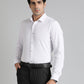 White Solid Slim Fit Party Wear Shirt | Greenfibre