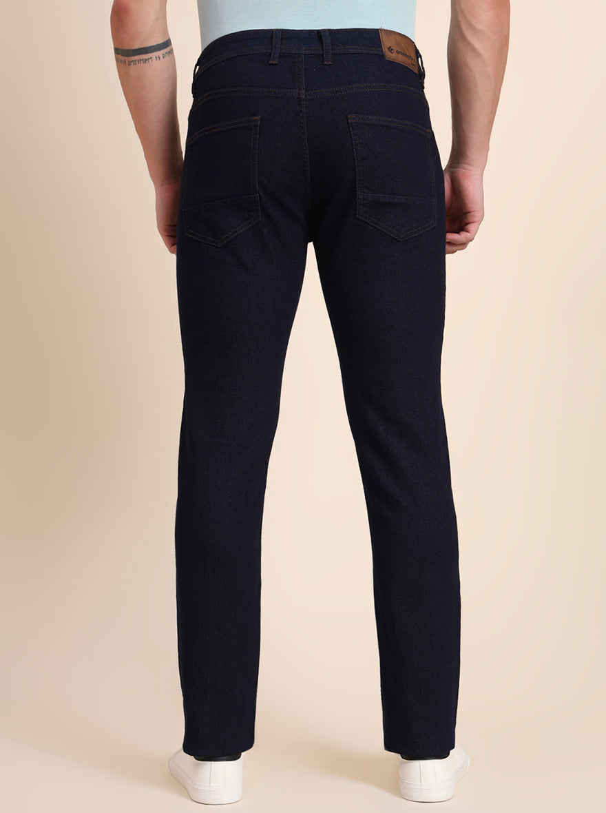 Raw Blue Washed Straight Fit Jeans | Greenfibre