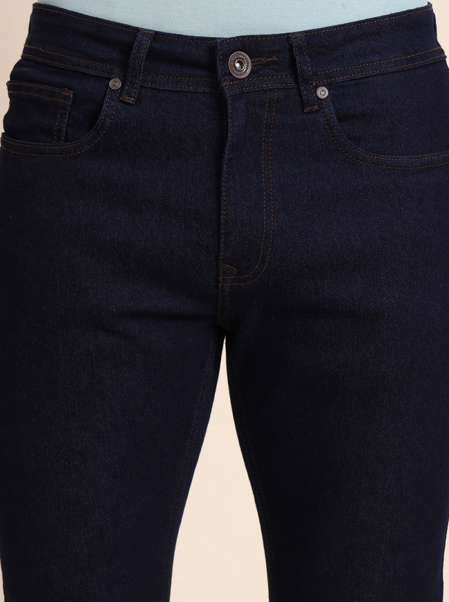 Raw Blue Washed Straight Fit Jeans | Greenfibre