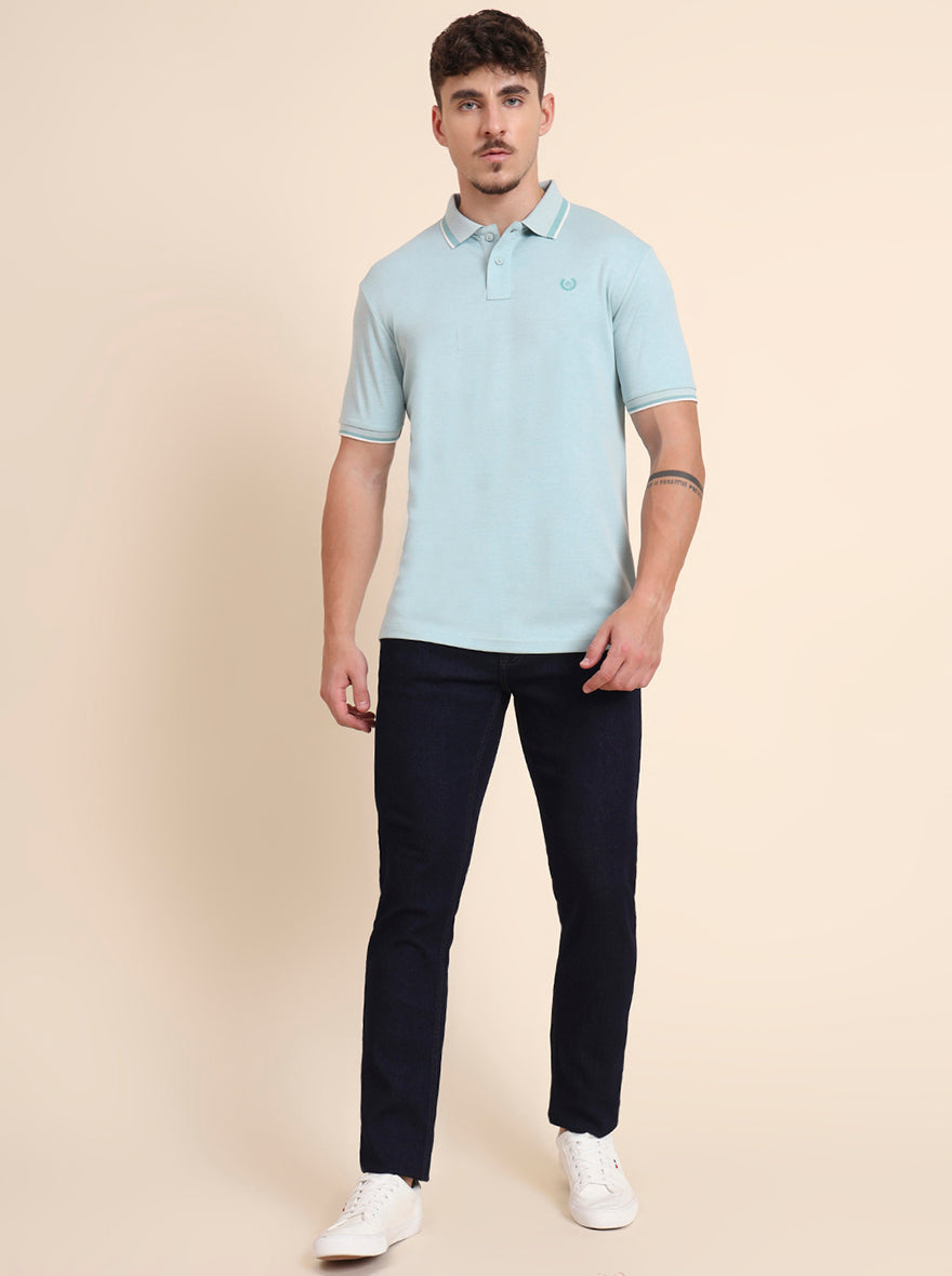 Raw Blue Washed Straight Fit Jeans | Greenfibre