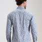 Blue Printed Slim Fit Casual Shirt | Greenfibre