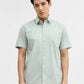 Sky Blue Solid Tailored Fit Semi Casual Shirt | Greenfibre