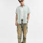 Sky Blue Solid Tailored Fit Semi Casual Shirt | Greenfibre