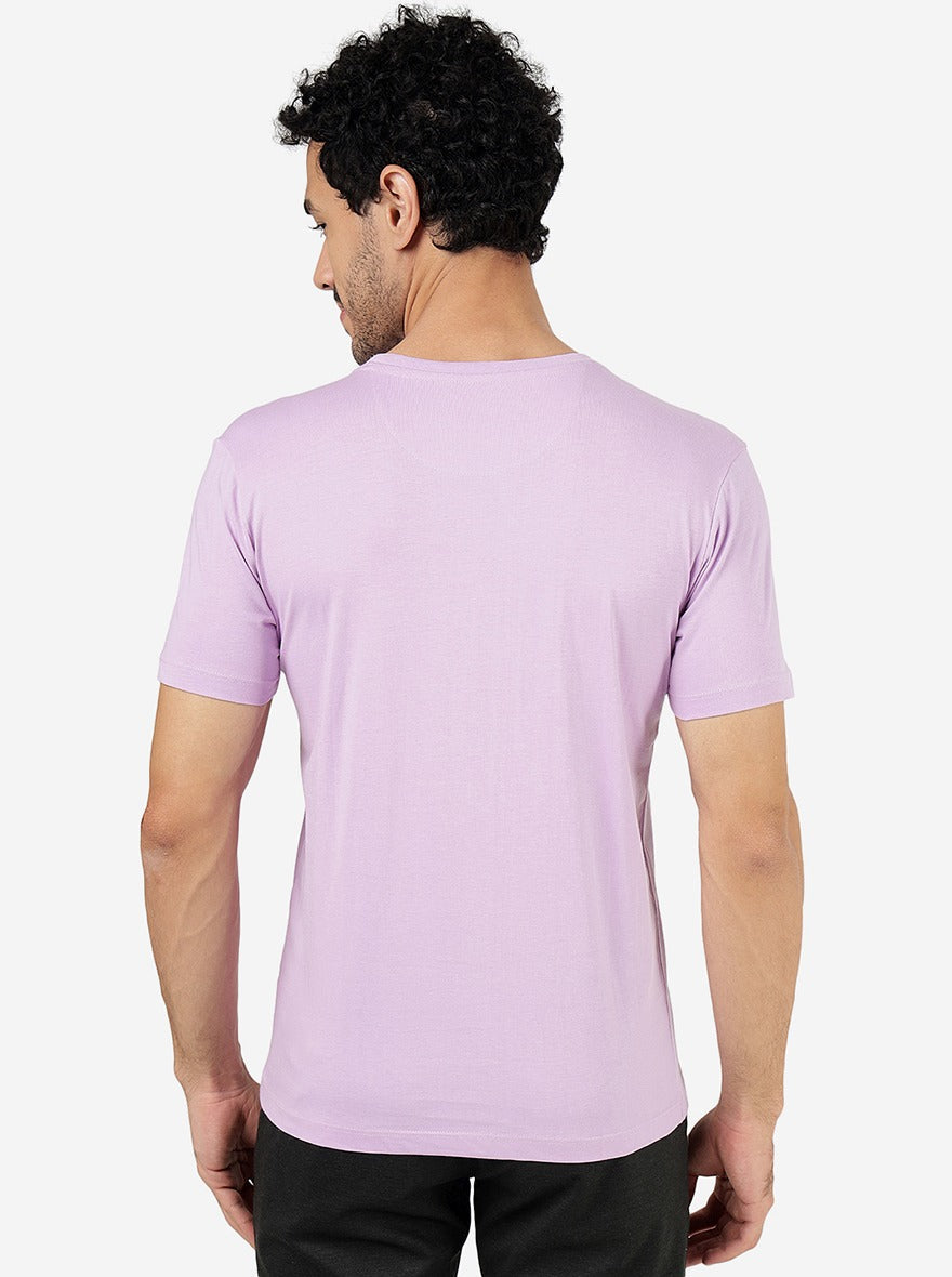 Violet Printed Slim Fit T-Shirt | Greenfibre