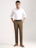 White & Brown Checked Regular Fit Formal Shirt | Greenfibre