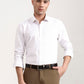 White & Brown Checked Regular Fit Formal Shirt | Greenfibre