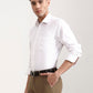 White & Brown Checked Regular Fit Formal Shirt | Greenfibre