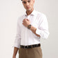 White & Brown Checked Regular Fit Formal Shirt | Greenfibre